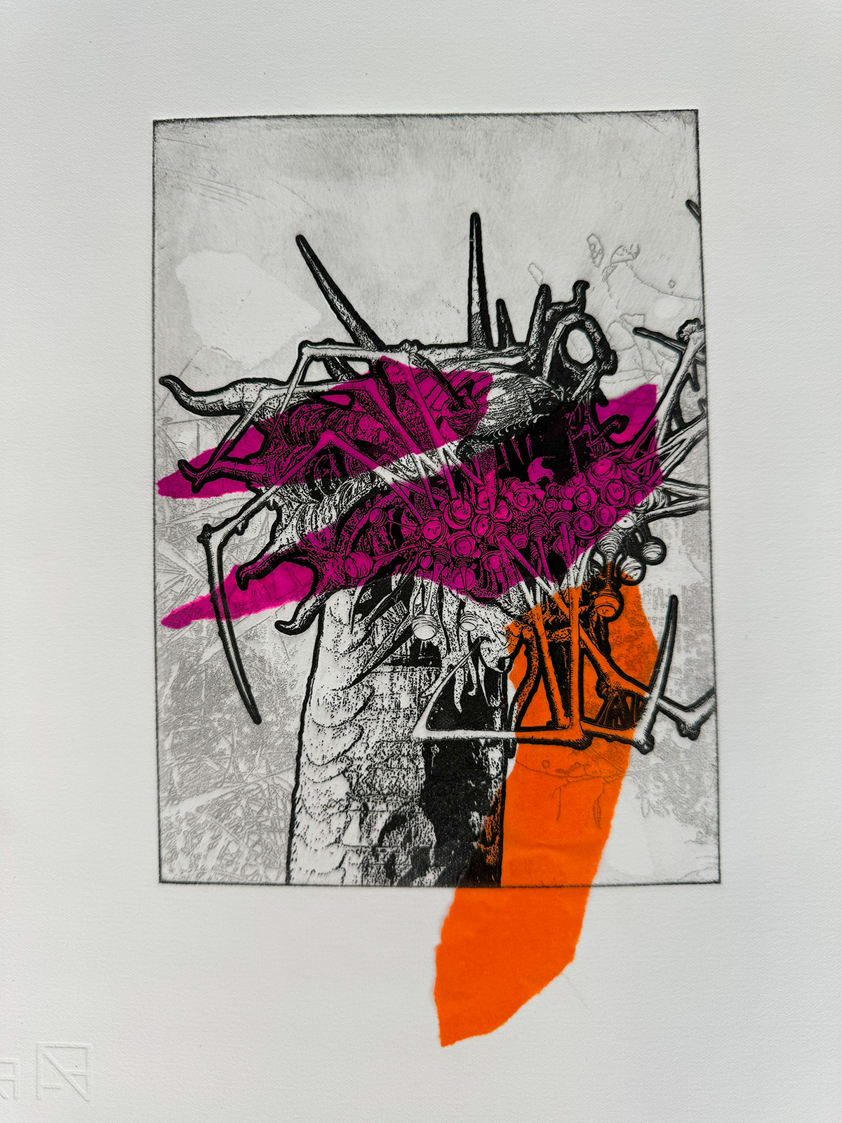 chine colle of monstrous dragon